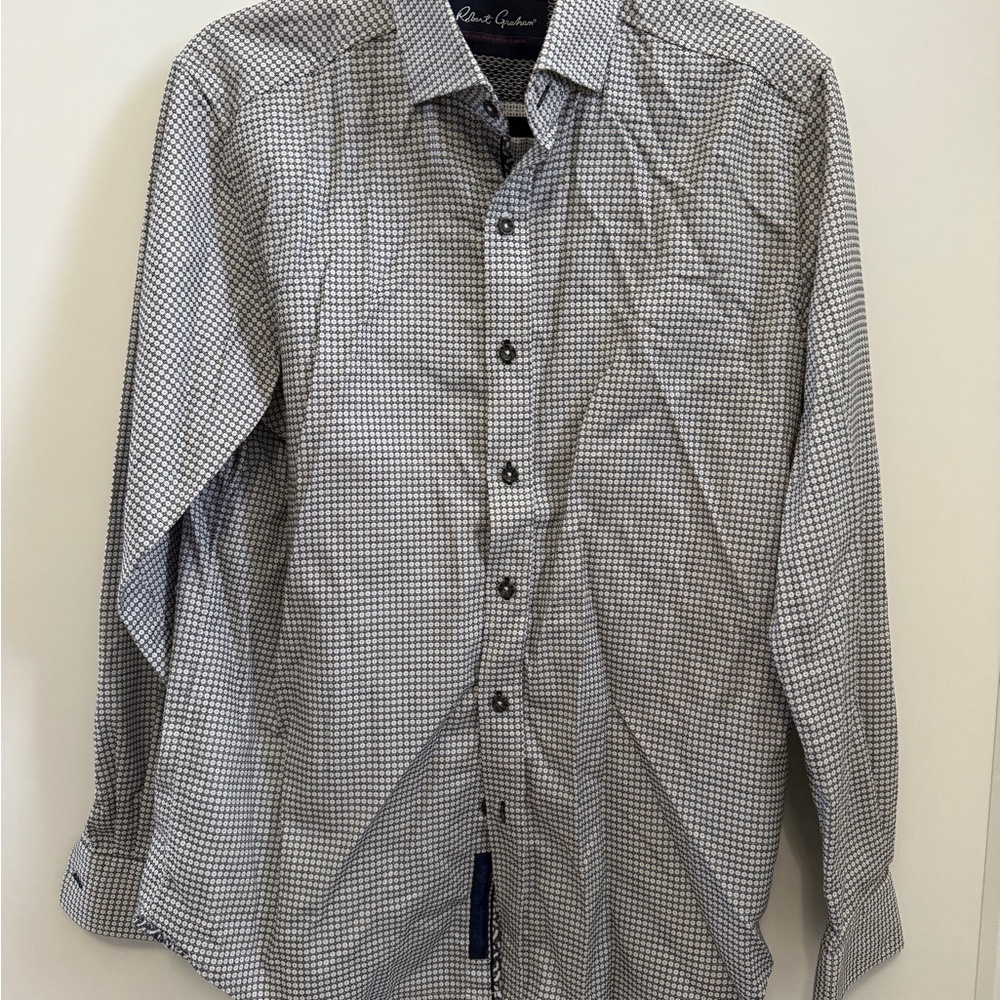 Robert Graham Modern America Tailored Fit Casual Button Down Shirt - MEDIUM